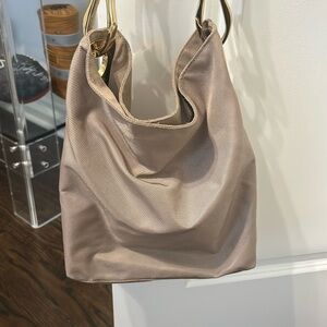 JPK Paris 75 Beige Nylon Canvas Bucket Bag